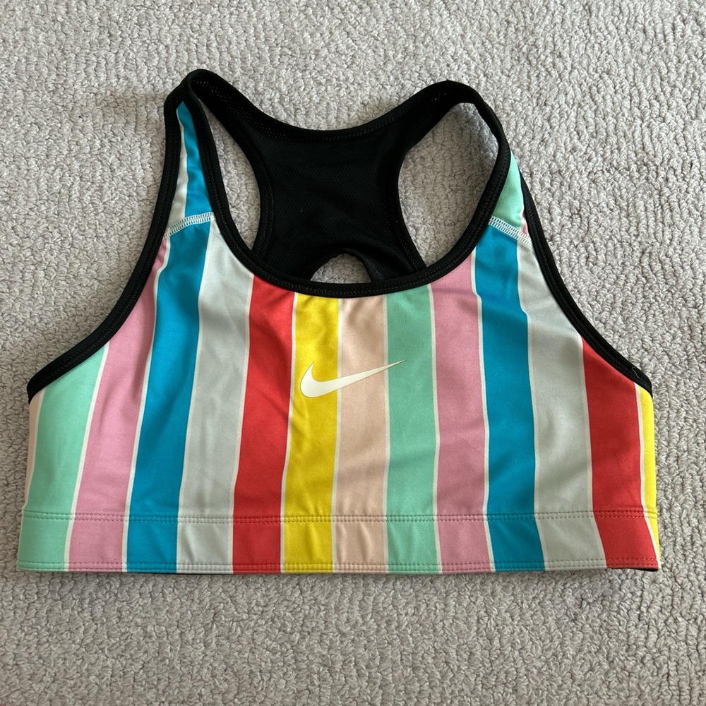 Nike Multicolor reversible Striped Sports Bra